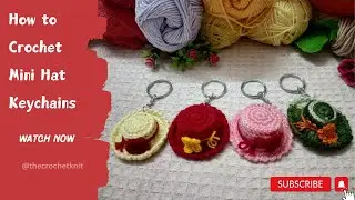 🧶 How to Crochet Mini Hat Keychain | Easy keychains tutorial #diy
