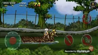 Rambo Classic War faced to the enemy in the jungle.
