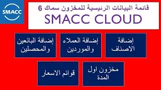 شرح قائمة البيانات الرئيسية للمخزون سماك 6| SMACC Cloud