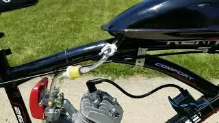 26 inch Kent Bayside 80cc motorized bicycle first start up and walk around.