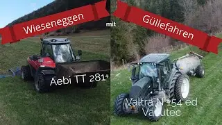 Wieseneggen und Güllefahren