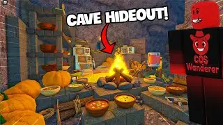 I Built a Secret Cave Hideout in 99 Nights in a Forest