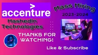 Accenture & HashedIn Technologies Hiring.