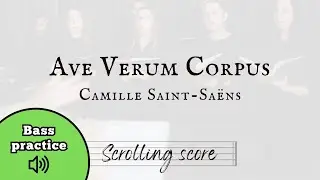 Ave Verum Corpus - Saint Sa&euml;ns - Bass practice with score
