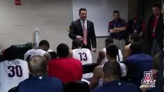 Arizona Defeats OSU Postgame Locker Room, Sean Miller, Players.