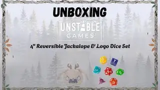 Unboxing Unstable Games' Twisted Cryptids Jackalope & Unstable Games Logo Dice Set