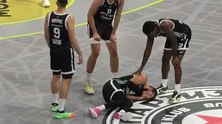 KK PARTIZAN BELGRADE vs ANADOLU EFES 93-87 - Jordan Lloyd elbows Duane Washington in the face