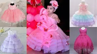 First Birthday Baby Girls Dress Designs//Birthday dress ideas for one year old baby girl #Babyfrocks