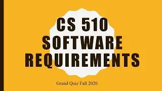 CS 510 Grand Quiz Fall 2020 || VU || Virtual Universe