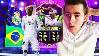 *92 OVERALL* VINICIUS JUNIOR PACK AND PLAY! | FIFA 19 ULTIMATE TEAM