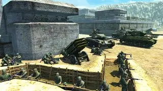 Vietnam War SUPER FORTRESS vs 1,000 Viet Cong - Men of War: Vietnam 65' Mod Battle Simulator