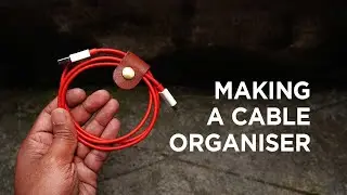 Making a leather cable organiser | Handmade Cable Wrap | The Smart | Leather #craft  | ASMR