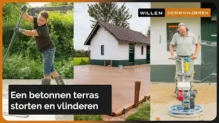 Beton terras laten storten en afwerken | Willem Designvloeren