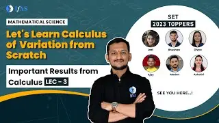 SET 2023 Calculus of Variation Important Results from Calculus