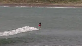 J Shapes, 5'8 surfoil, 70cm mast and Cruzer Surf, Manu Bay, January 19, 2018
