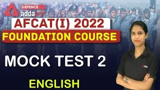 AFCAT 1 2022 | English | Mock Test #2