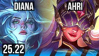 DIANA vs AHRI (MID) | 15/2/10, Legendary | EUW Master | 25.22