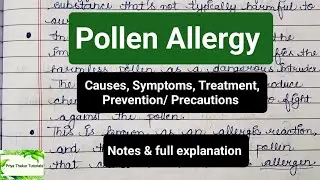 Pollen Allergy | Causes | Symptoms | Treatment | Prevention | Precautions |Palynology @priya_thakur