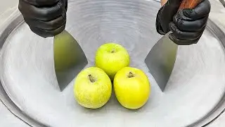 Green Apple Ice Cream Rolls ASMR | Frosty Tingles