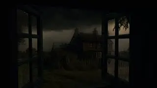 🌩️ Thunder Rolling Outside the Window at Night | Deep Storm Ambience | Calm Before the Storm