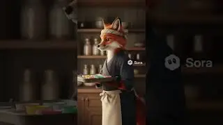 Cozy Fox Baking Perfect Cupcakes | Realistic 3D Kitchen Animation