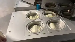 Rotary cooked food tray vacuum skin packing machine , film cover VSP machine for seafood/steak/pork
