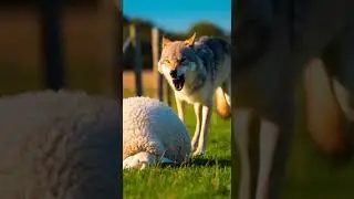 Will anyone come to save the sheep from the raging wolf attack #sheep #wolf #rescue