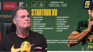Rassie Erasmus explains Springbok team vs Japan and SURPRISE selections | Springbok Press Conference