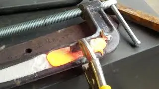 Pouring brass guard for Bowie knife