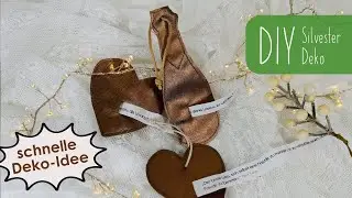 DIY Silvester-Deko n&auml;hen ✨ edle Deko aus Kunstleder