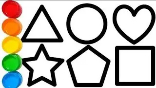 How to Draw a circle rectangle heart diamond star  Math for children colour. || Arya Drawing Art. ||