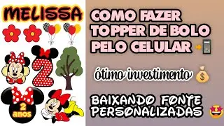 Como fazer topper pelo celular 📲 Confeitando com Amanda 🧁