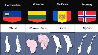Countries map that look like animals or things