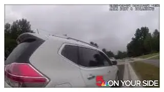 Caught on camera: Driver slams into police car on purpose