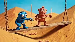 Equilibrium | Surreal AI Art Video &mdash; Dreamlike Clay Puppet World in Balance | cartoon