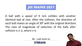 JEE Mains Question 2021 | Collision | Solution by Lalit Joshi Sir