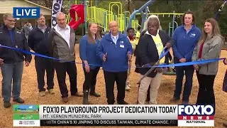FOX10 Playground Project ribbon cutting