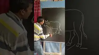 Cow drawing for beginners #cow#art#draw#shorts#tutorial#kids#youtubeshorts
