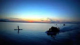 Returning to the marina as the sun sets