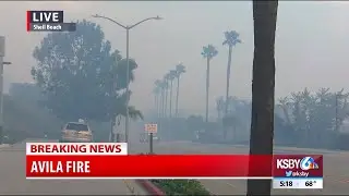 Avila Fire burns near homes in Shell Beach