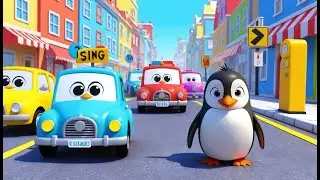 Baby Penguin Stuck in Traffic Jam 🐧🚗 | 3D Animated Nursery Rhyme for Kids