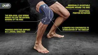 Бандаж на колінний суглоб Push Sports - Knee Brace придбати для реабілітації після спортивних травм