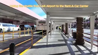 Taking the free shuttle from Harry Reid International Airport (LAS) to McCarran Rent-A-Car Center