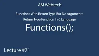 function with return type | return type function in c language | complete c programming LEC #71