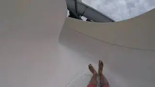 White typhoon water slide at Cascade Bay (Final round)