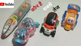 Transparent Gear Light Train/Duck Ling car/09 Future car/Loco Train Unboxing And Testing/light toys