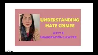 Understanding hate crimes. What can we do as a community and individual to stop   hate crimes?