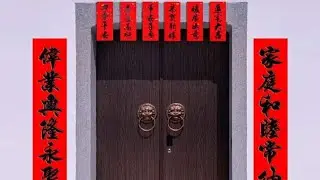 Happy Chinese New Year//front door display stickers