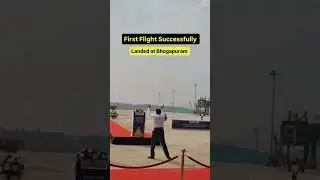 First flight landed in bhogapuram 🎊🎊#historical moment #plz_subscribe_my_channel #