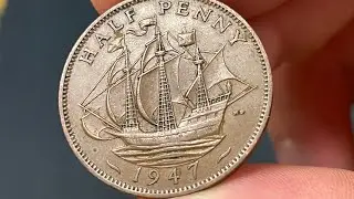 1947 United Kingdom Half Penny Predecimal Coin &bull;&nbsp;Values, Information, Mintage, History, and More